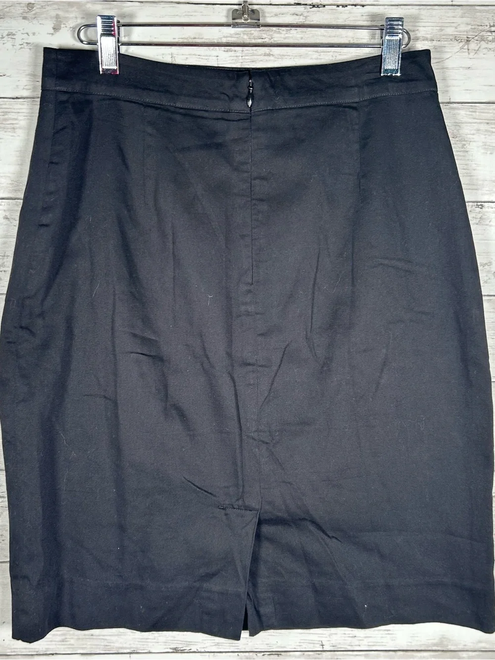 Anthropologie Floreat Black Paisley Paths Embroidered Cotton Pencil Skirt Sz 6